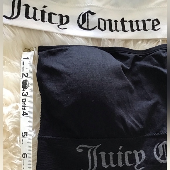 Juicy couture intimates bandeau set of 3 black white & grey removable pads EUC - Picture 3 of 7